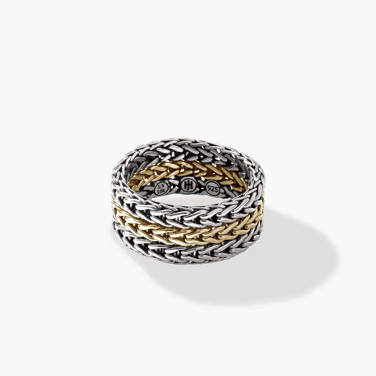 John Hardy Rata 18K Gold & Silver 9mm Ring