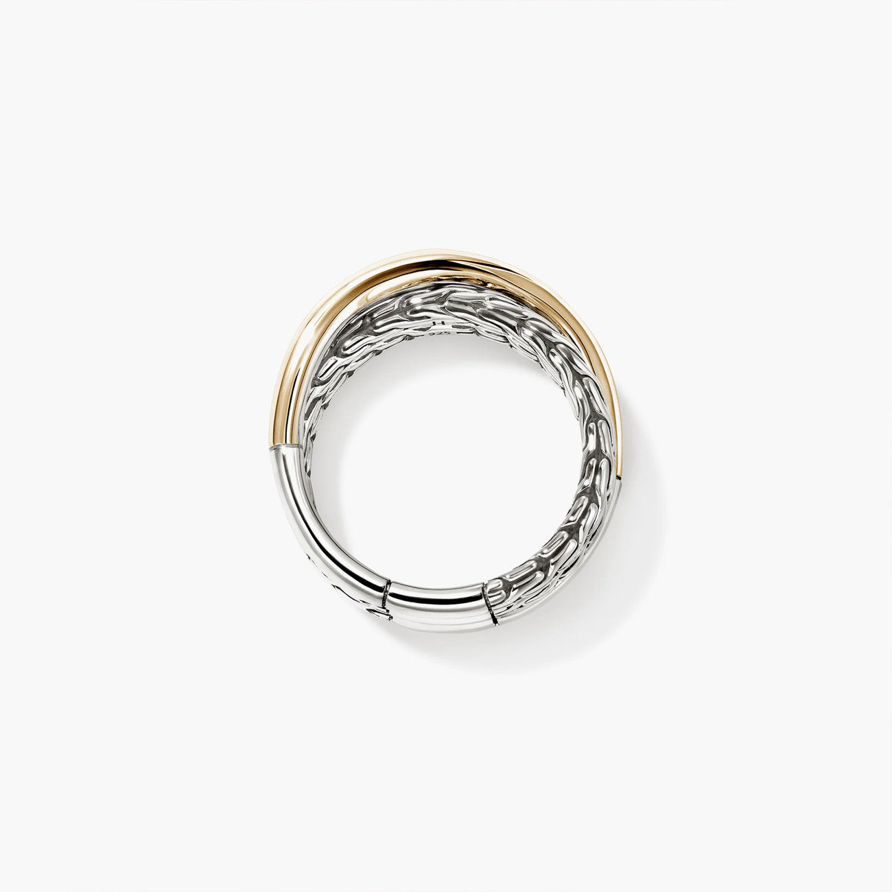 John Hardy Essentials 7mm Two-Tone Crossover Ring