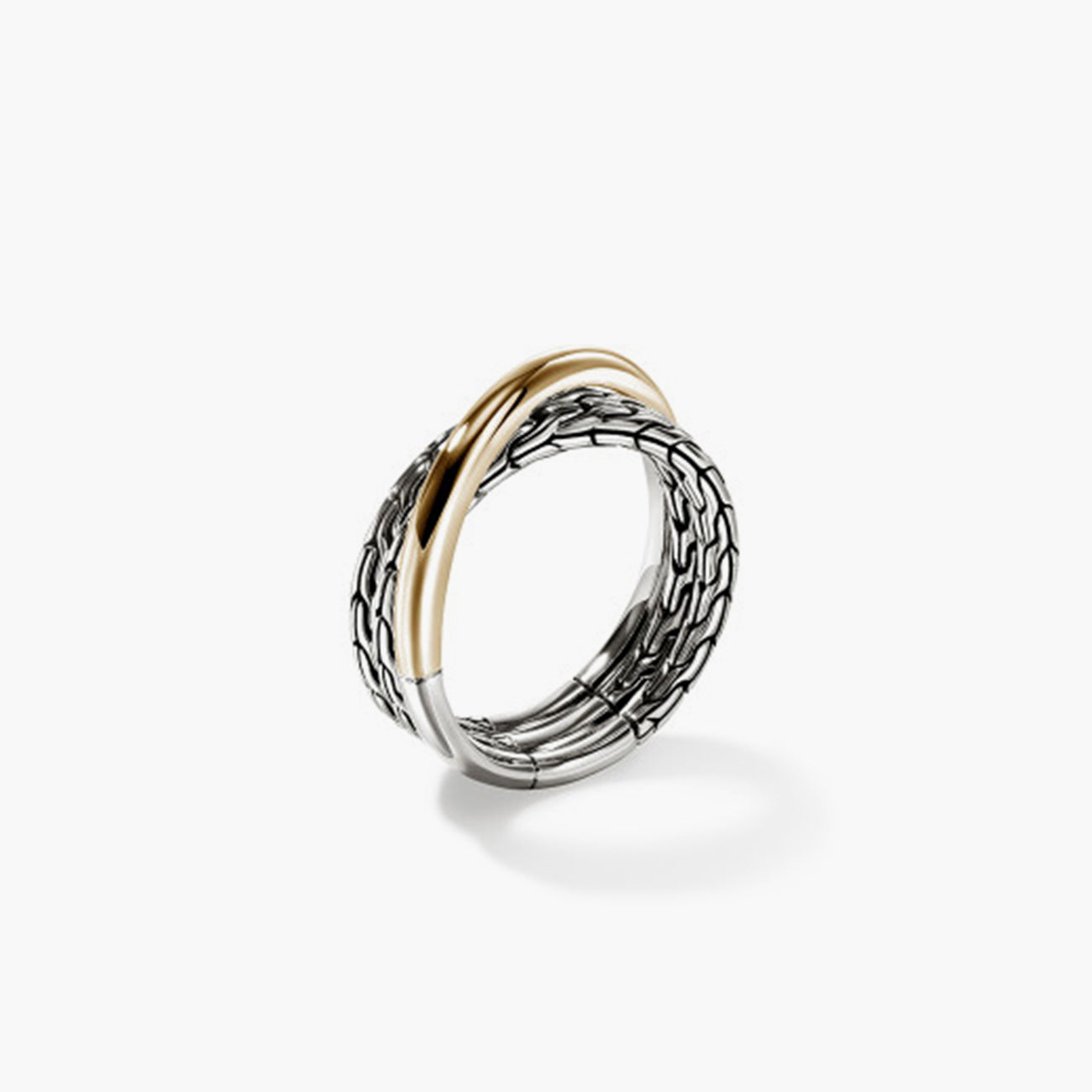 John Hardy Essentials 7mm Two-Tone Crossover Ring