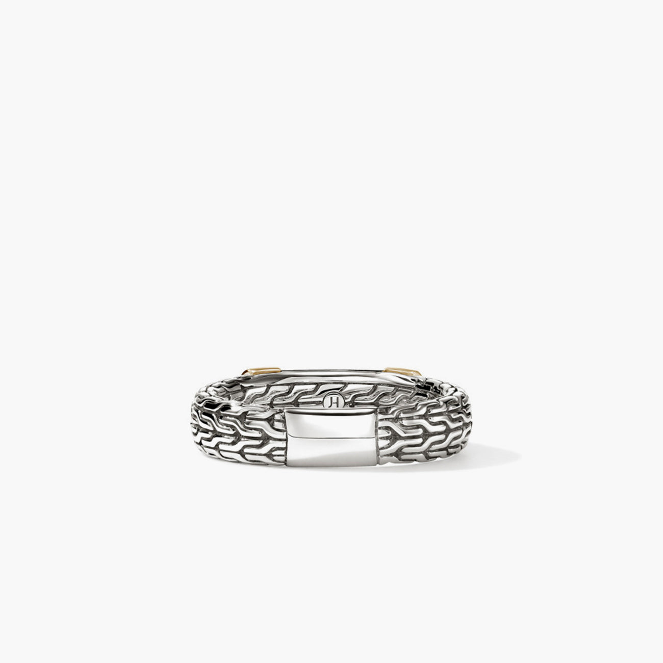 John Hardy Essential Two-Tone Diamond Pavé 5mm Ring
