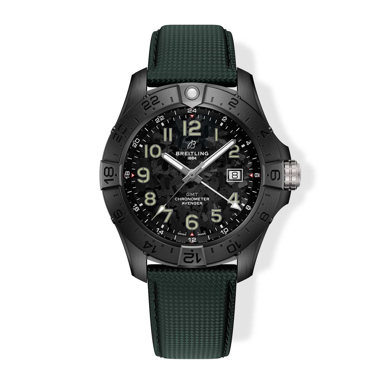 Breitling Avenger Automatic GMT Night Mission Carbon Fiber Dial - 44mm