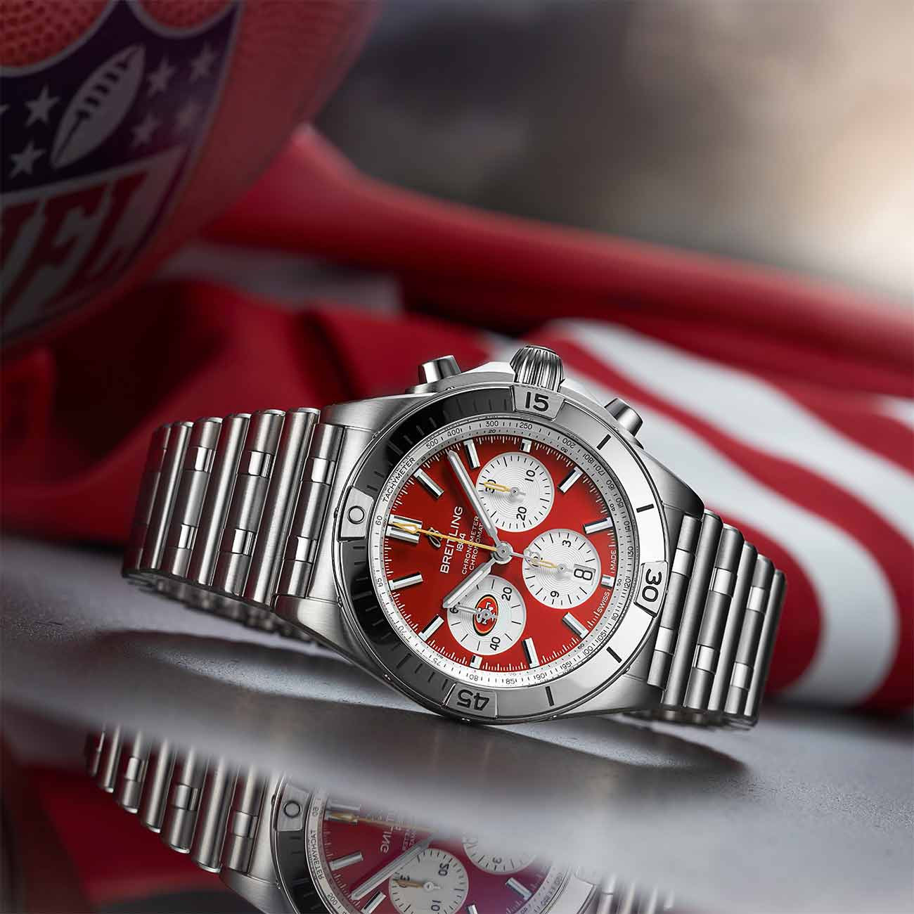 Breitling Chronomat B01 NFL San Fransisco 49ers Edition with Rouleaux Steel Bracelet - 42mm