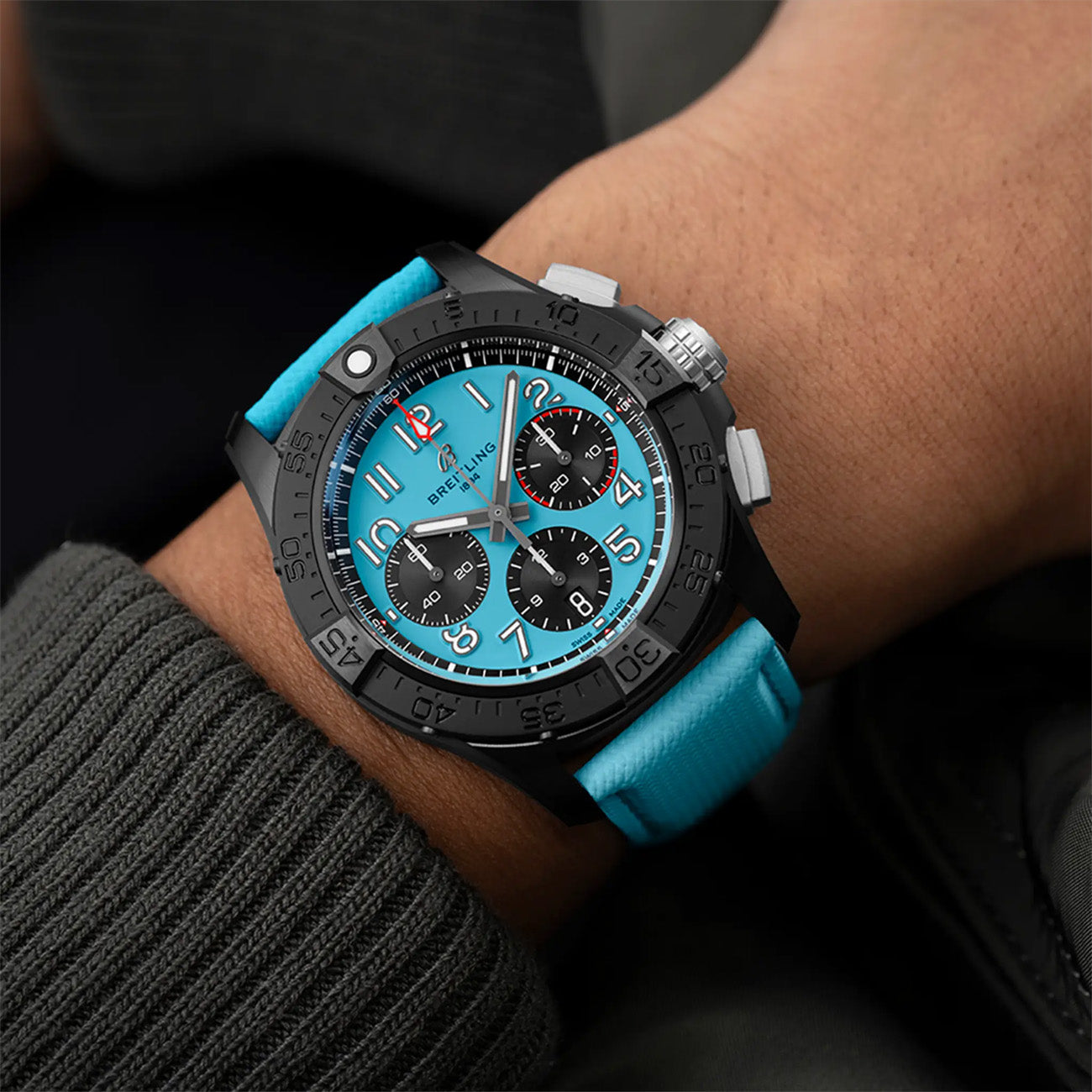 Breitling Avenger B01 42 Turquoise Ceramic Watch
