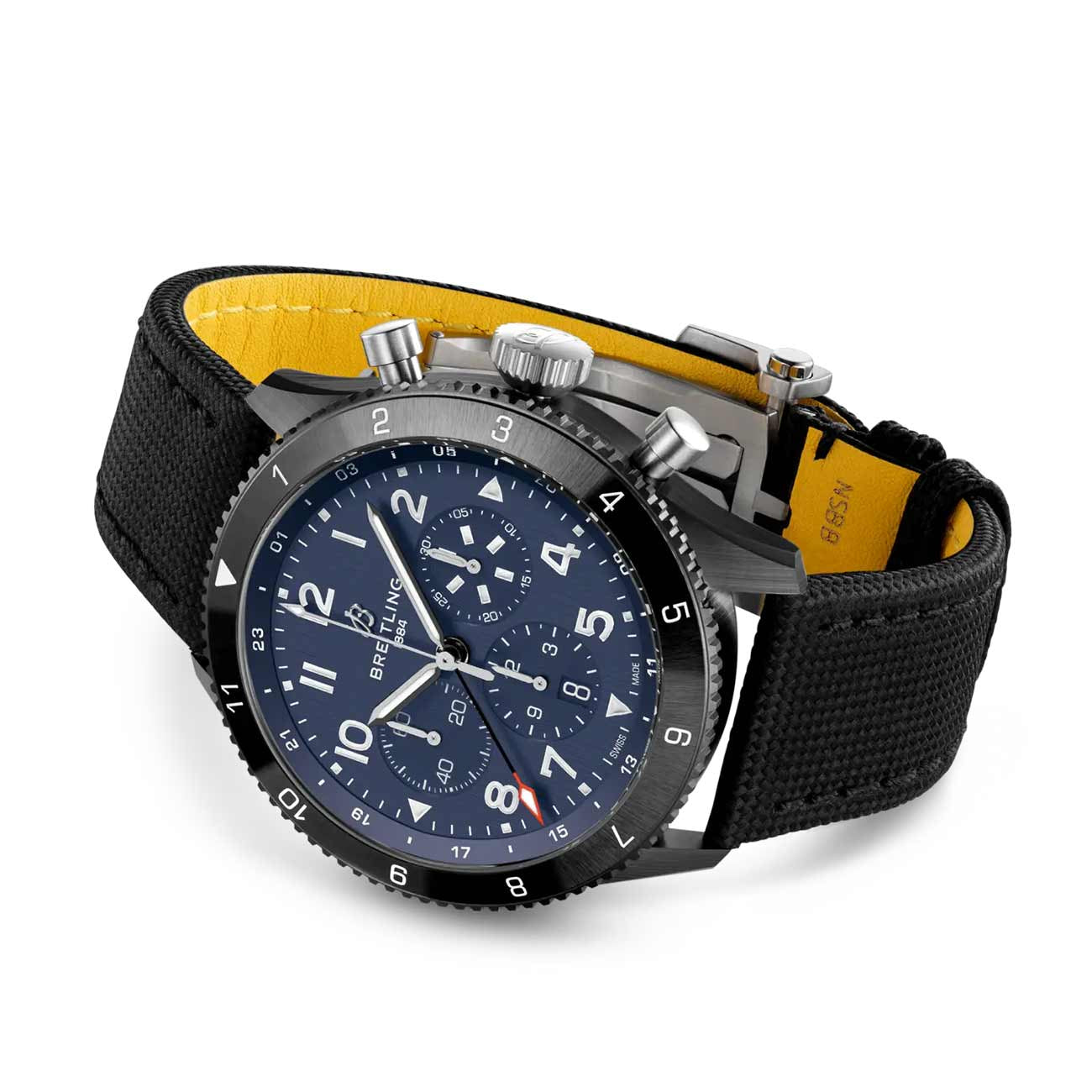 Breitling Super AVI B04 GMT Chronograph Corsair with Black Strap - 46mm