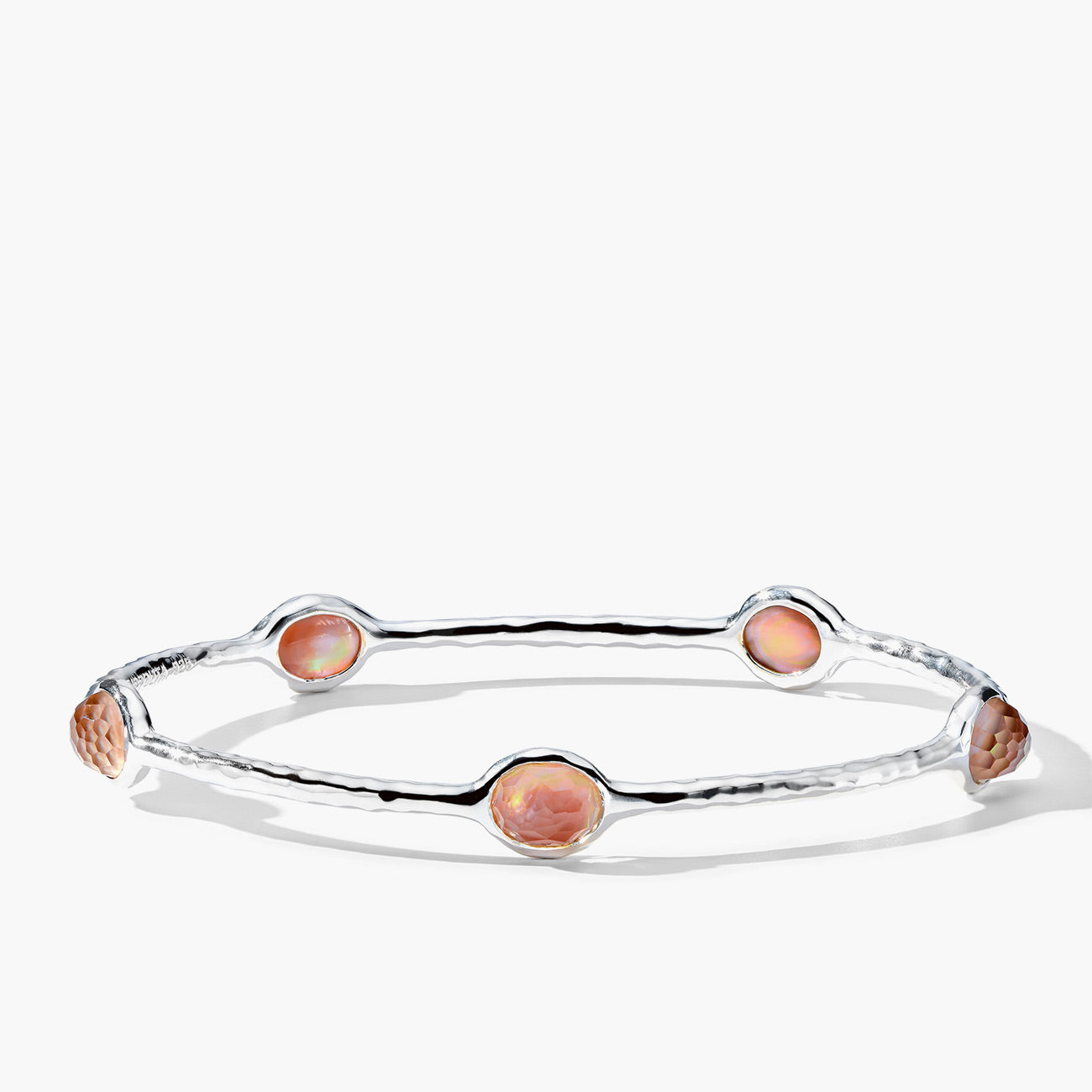 Ippolita Rock Candy 5-Stone Crystal and Brown Shell Doublet Bangle