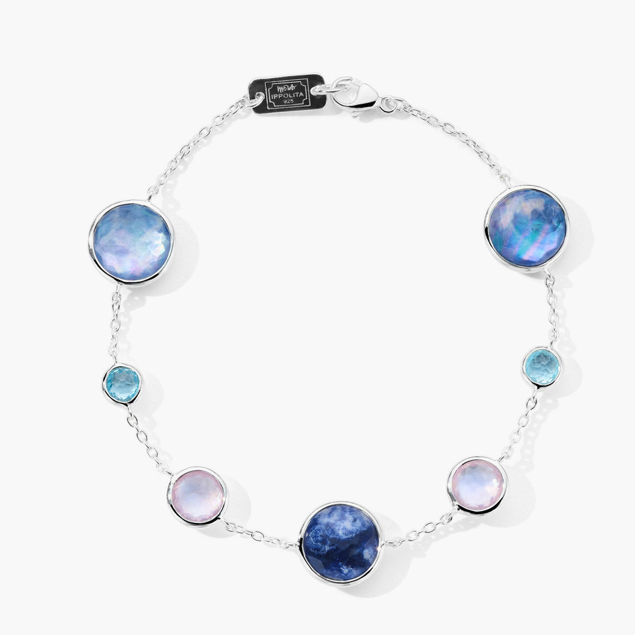Ippolita Lollipop 7-Stone bracelet in Lavanda Colorway
