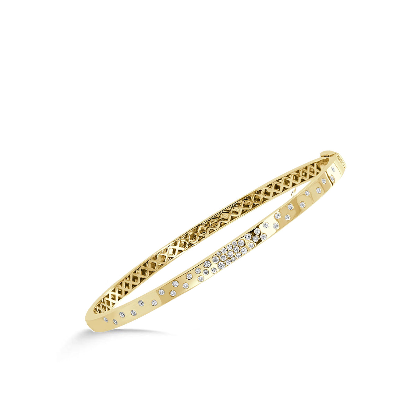 Scattered Diamond Bangle Bracelet