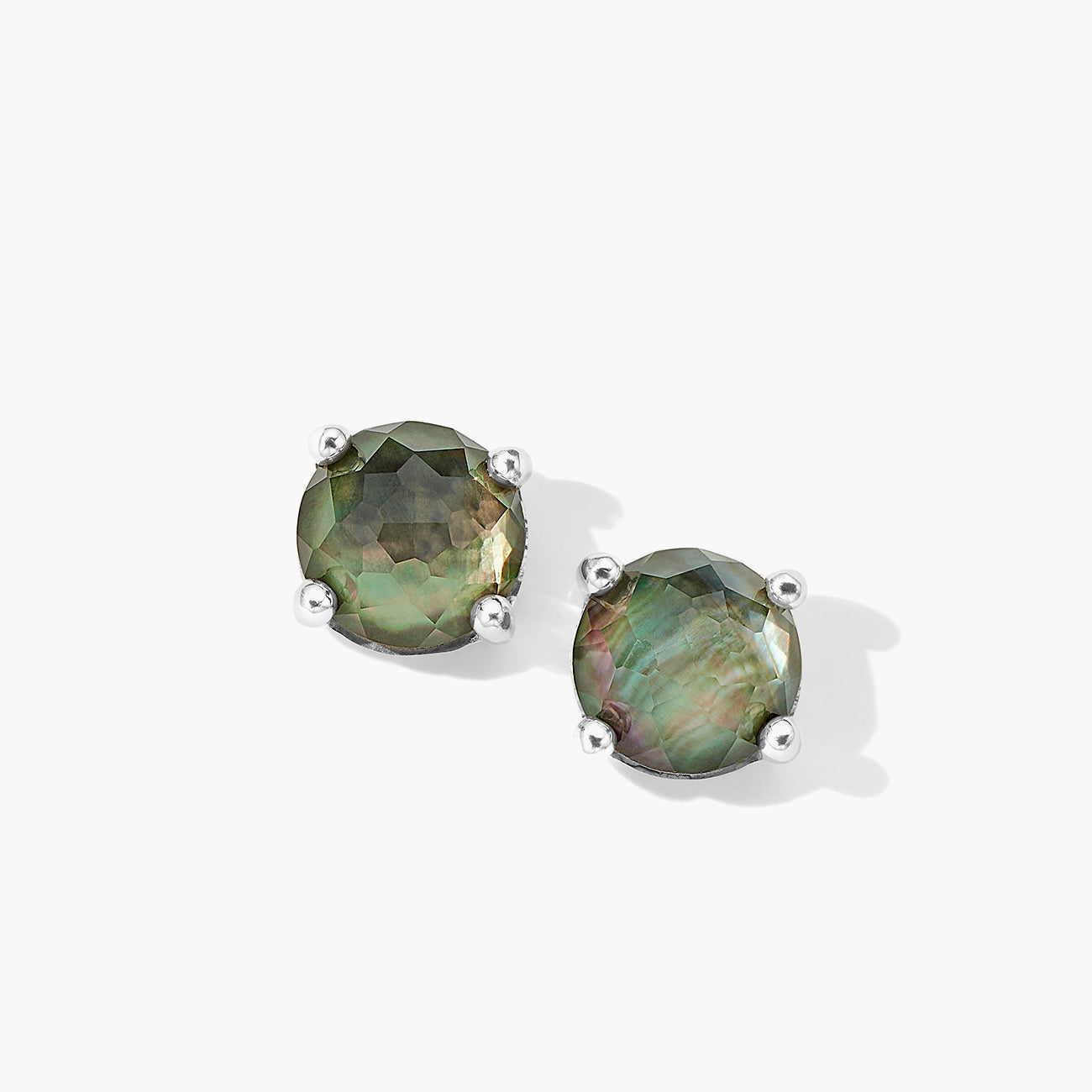 Ippolita Rock Candy Mini Crystal and Black Shell Doublet Stud Earrings