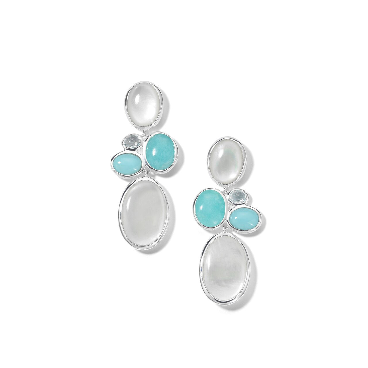 Ippolita Rock Candy Luce Stone Cluster Cascade Silver Earrings