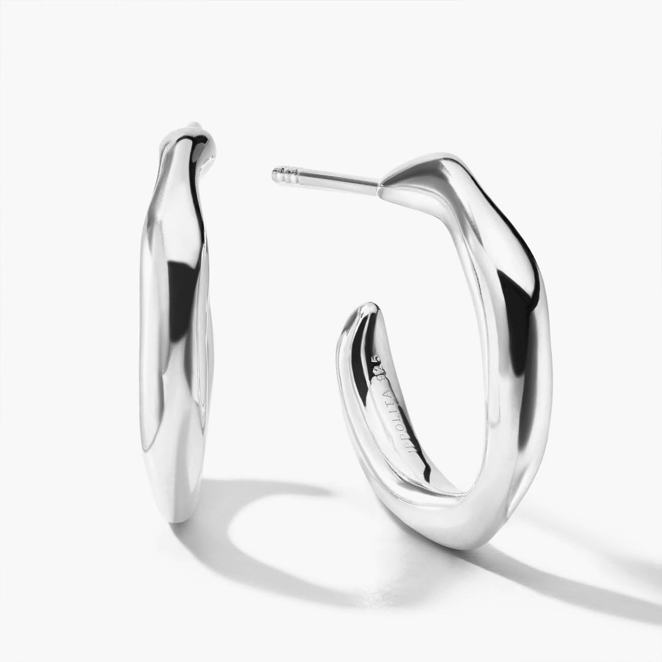 Ippolita Classico Squiggle Mini Hoop Earrings in Sterling Silver