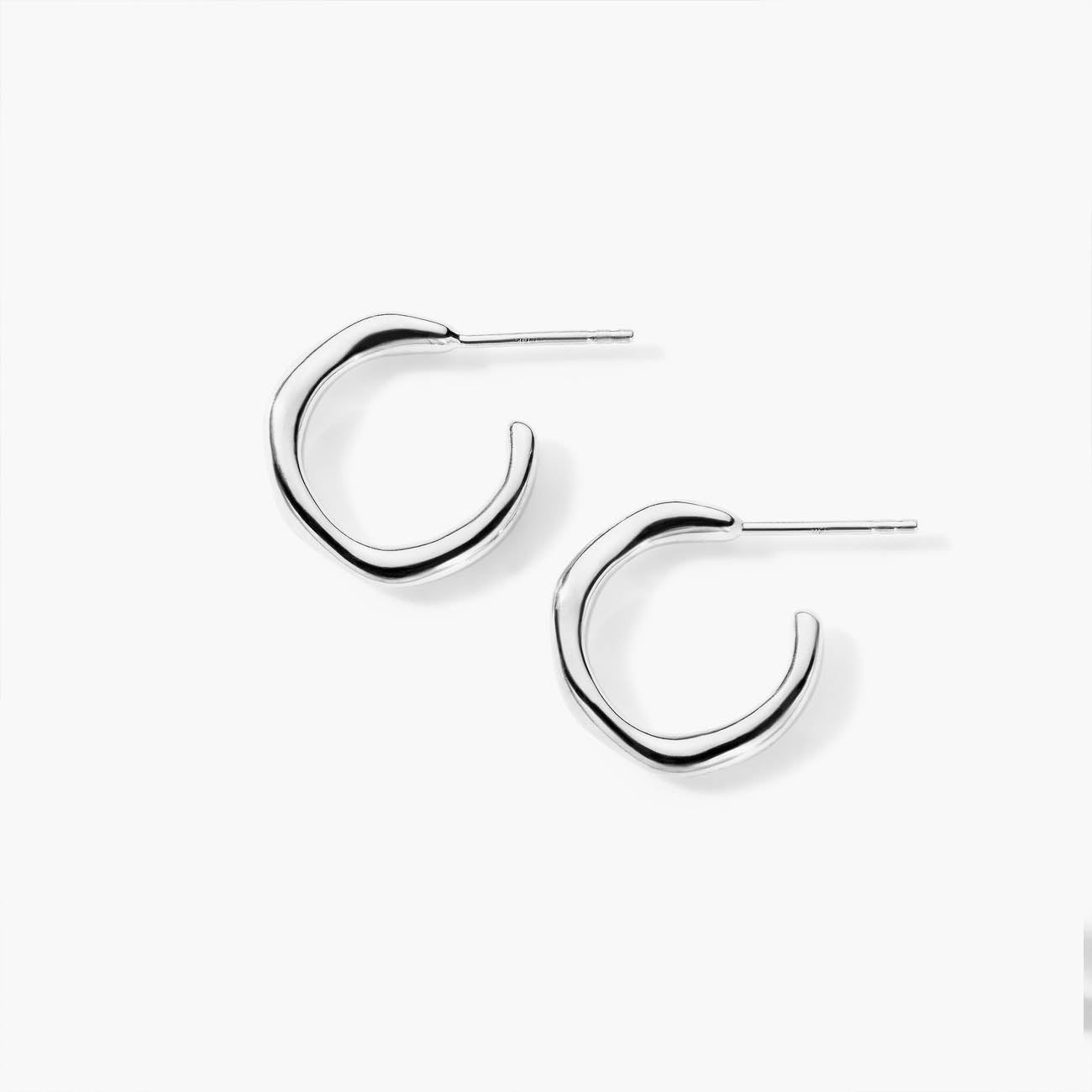 Ippolita Classico Squiggle Mini Hoop Earrings in Sterling Silver