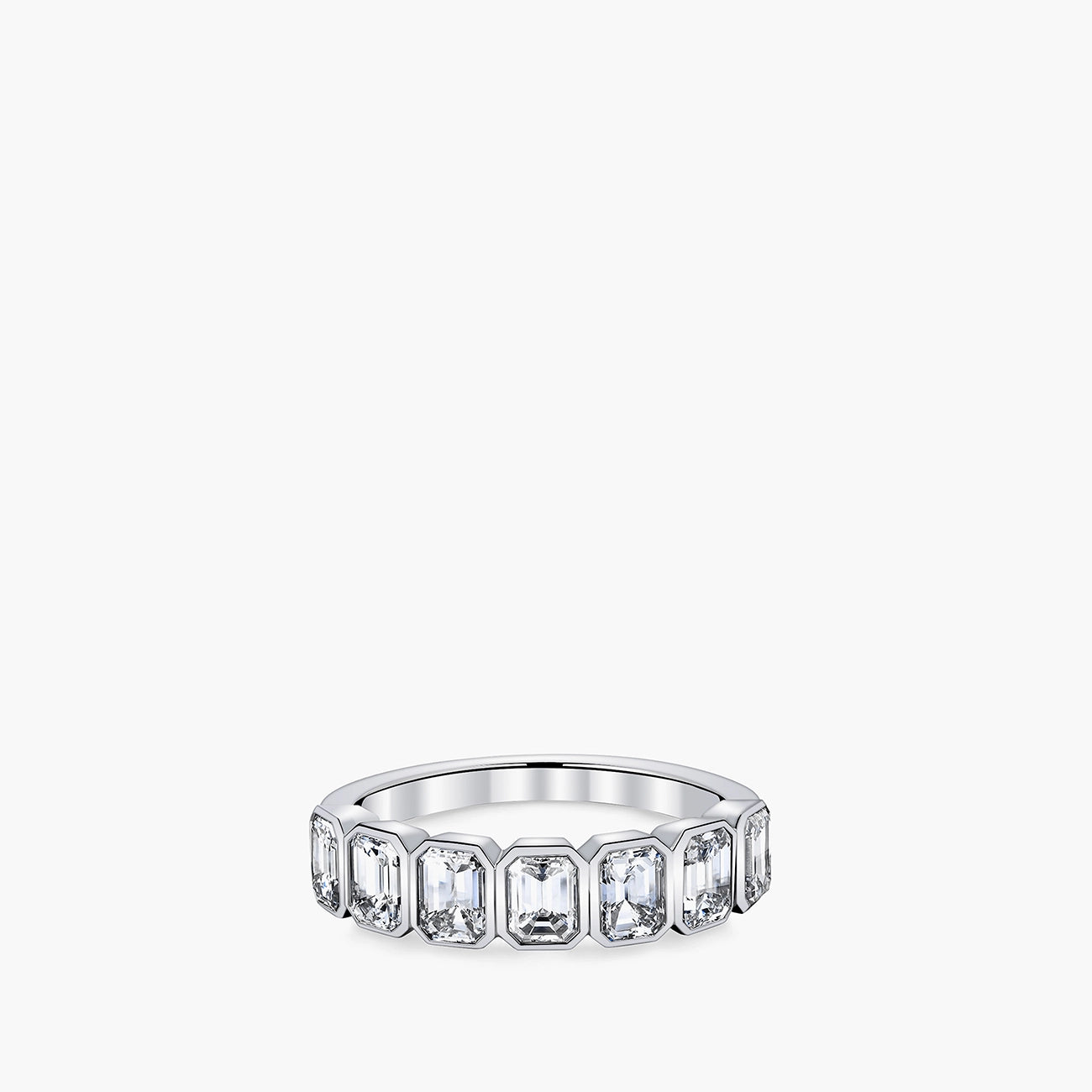 Seven Stone Emerald Diamond Eternity Band