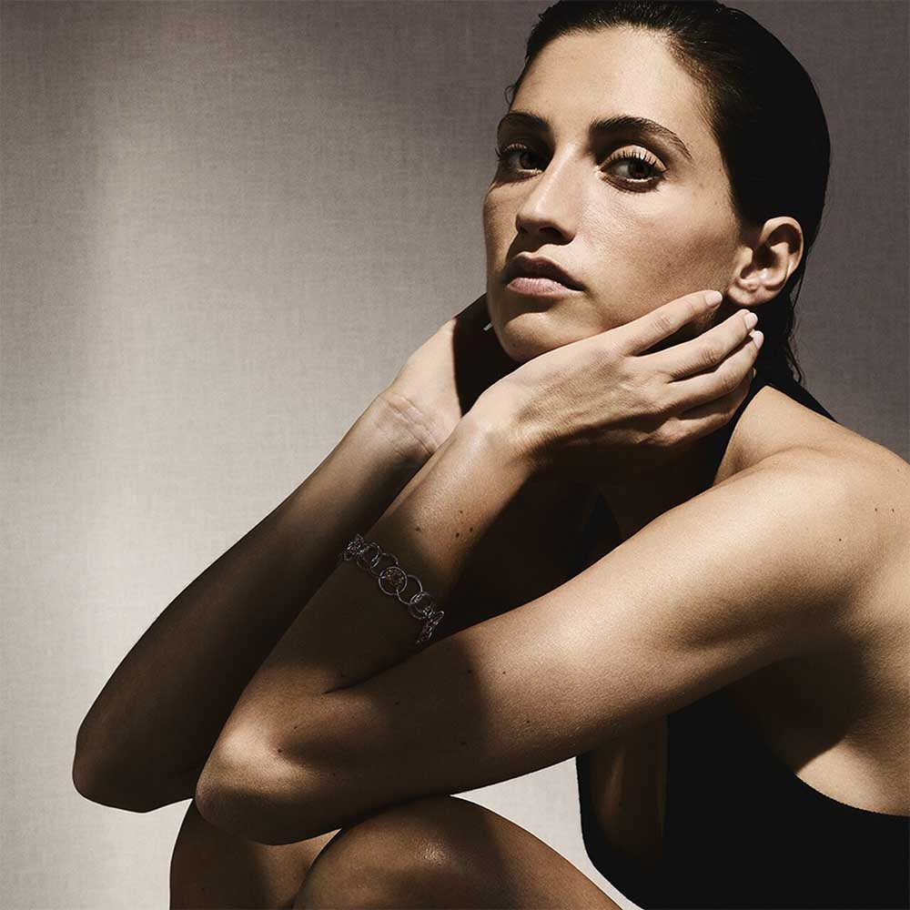 Ippolita Chimera Classico Two Tone Hammered Interlinked Bracelet