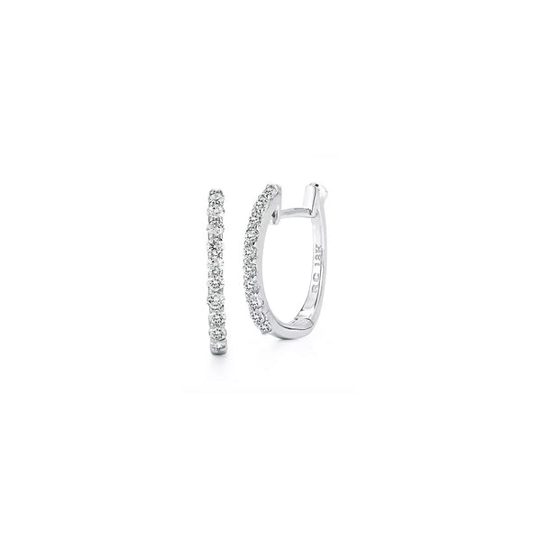 Roberto Coin White Gold Diamond Hoop Earrings .20ctw