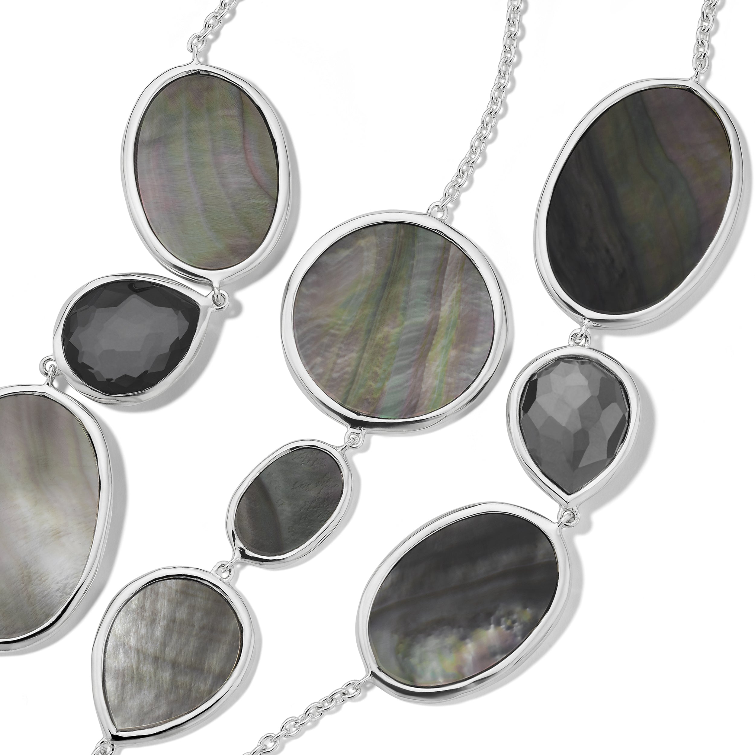 Ippolita Ondine Quartz and Hematite Station Necklace