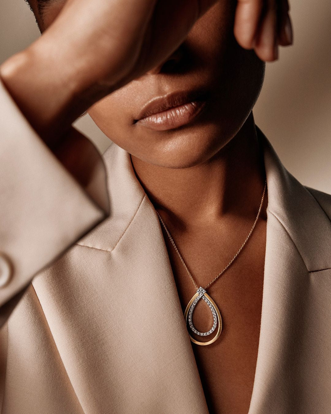 Marco Bicego Masai 18K Yellow Gold Diamond Pendant Necklace