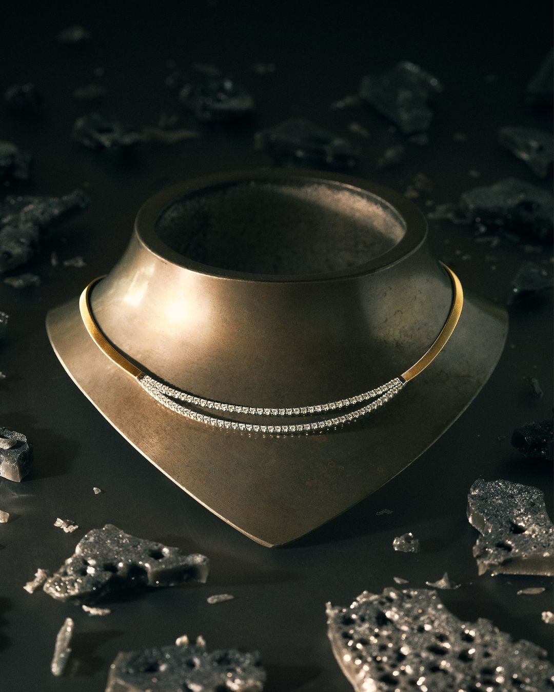 Marco Bicego Masai Diamond Collar Necklace in 18K Yellow Gold