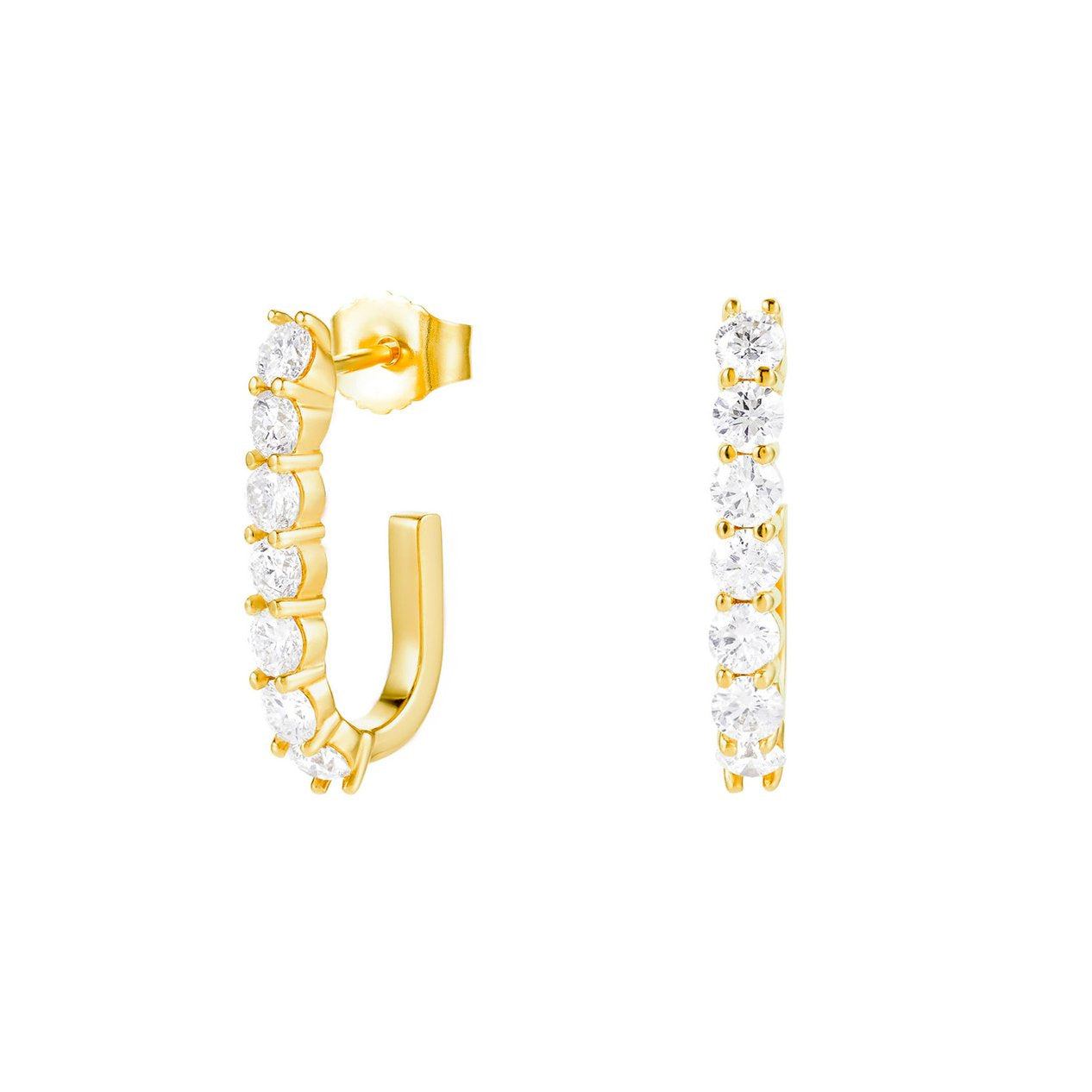 Carbon & Hyde Sparkler Pin Diamond Earrings