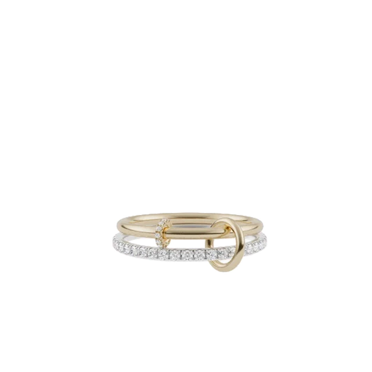Spinelli Kilcollin Virgo Silver Gold Diamond Pave Ring