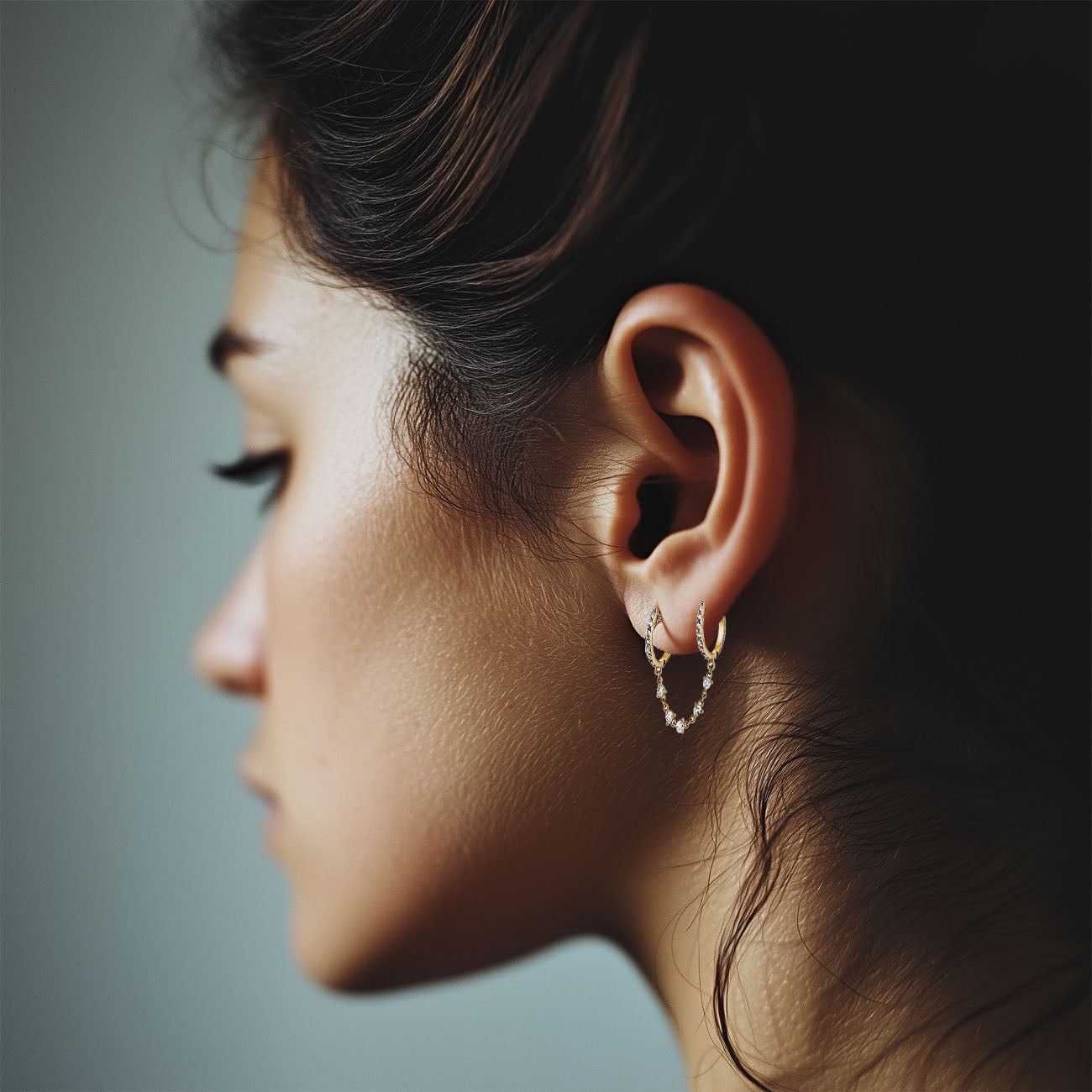 Carbon & Hyde Starstruck Double Yellow Gold Huggies