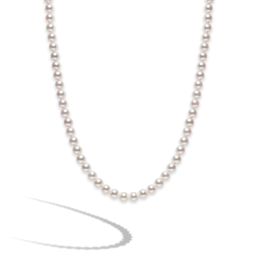 Mikimoto 7mm AA Akoya Pearl Necklace – 18K Yellow Gold