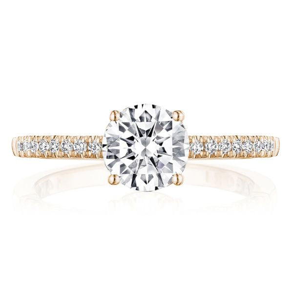 Tacori Coastal Crescent Round Pavé Diamond Engagement Ring Setting