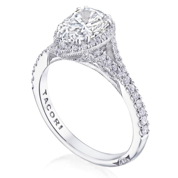 Tacori Dantela Emerald Cut Bloom with Split Shank