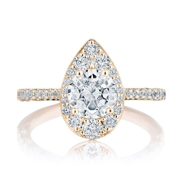 Tacori Inflori Pear Bloom Pavé Diamond Engagement Ring Setting