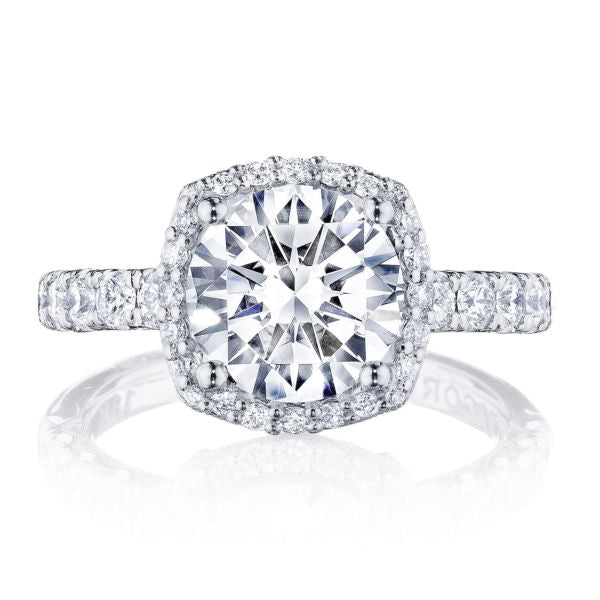 Tacori Petite Crescent Cushion Bloom Diamond Engagement Ring Setting