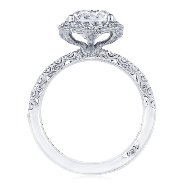 Tacori Petite Crescent Cushion Bloom Diamond Engagement Ring Setting
