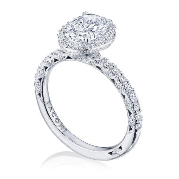 Tacori Petite Crescent Oval Bloom Diamond Engagement Ring Setting