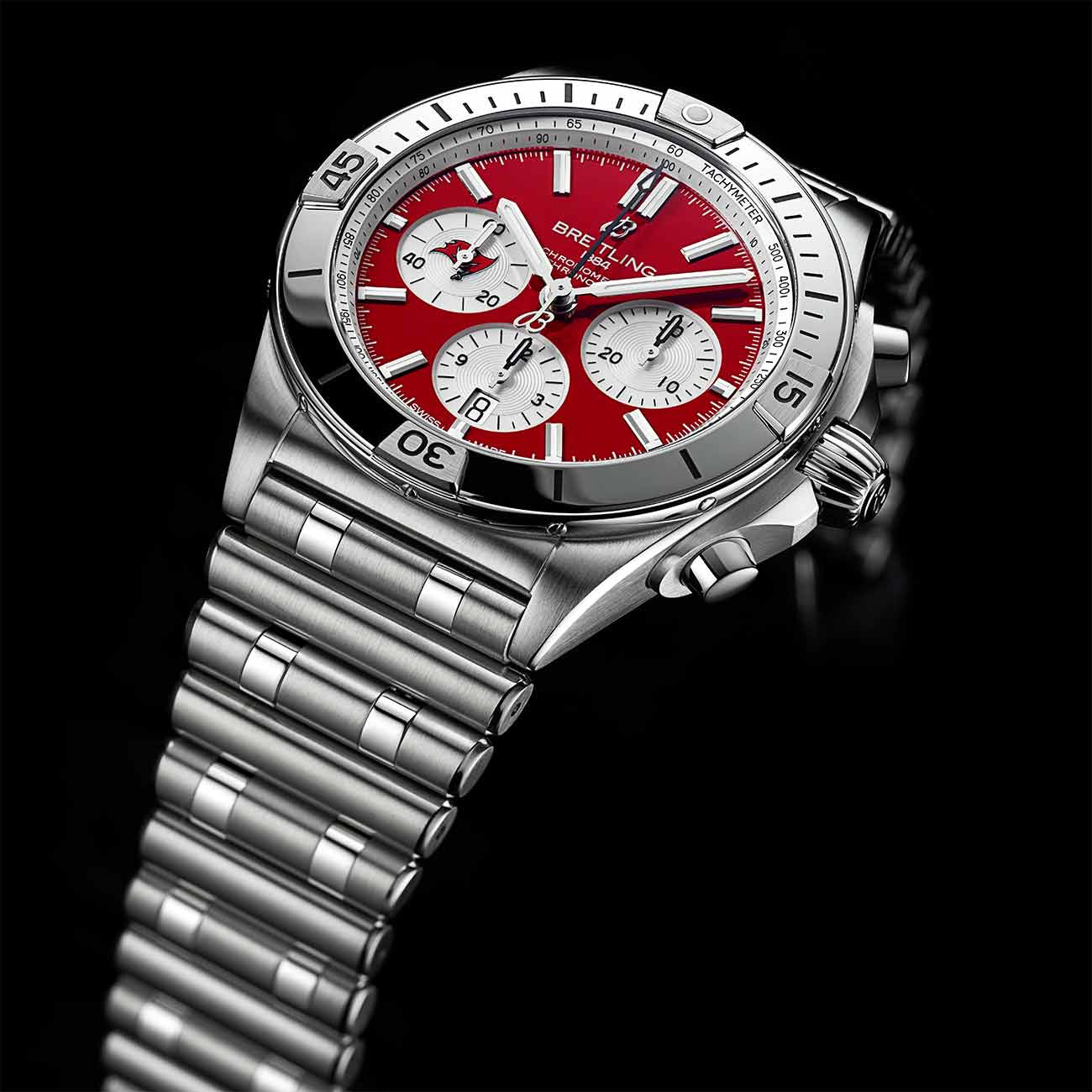 Breitling Chronomat B01 NFL Tampa Bay Buccaneers Edition with Rouleaux Steel Bracelet - 42mm