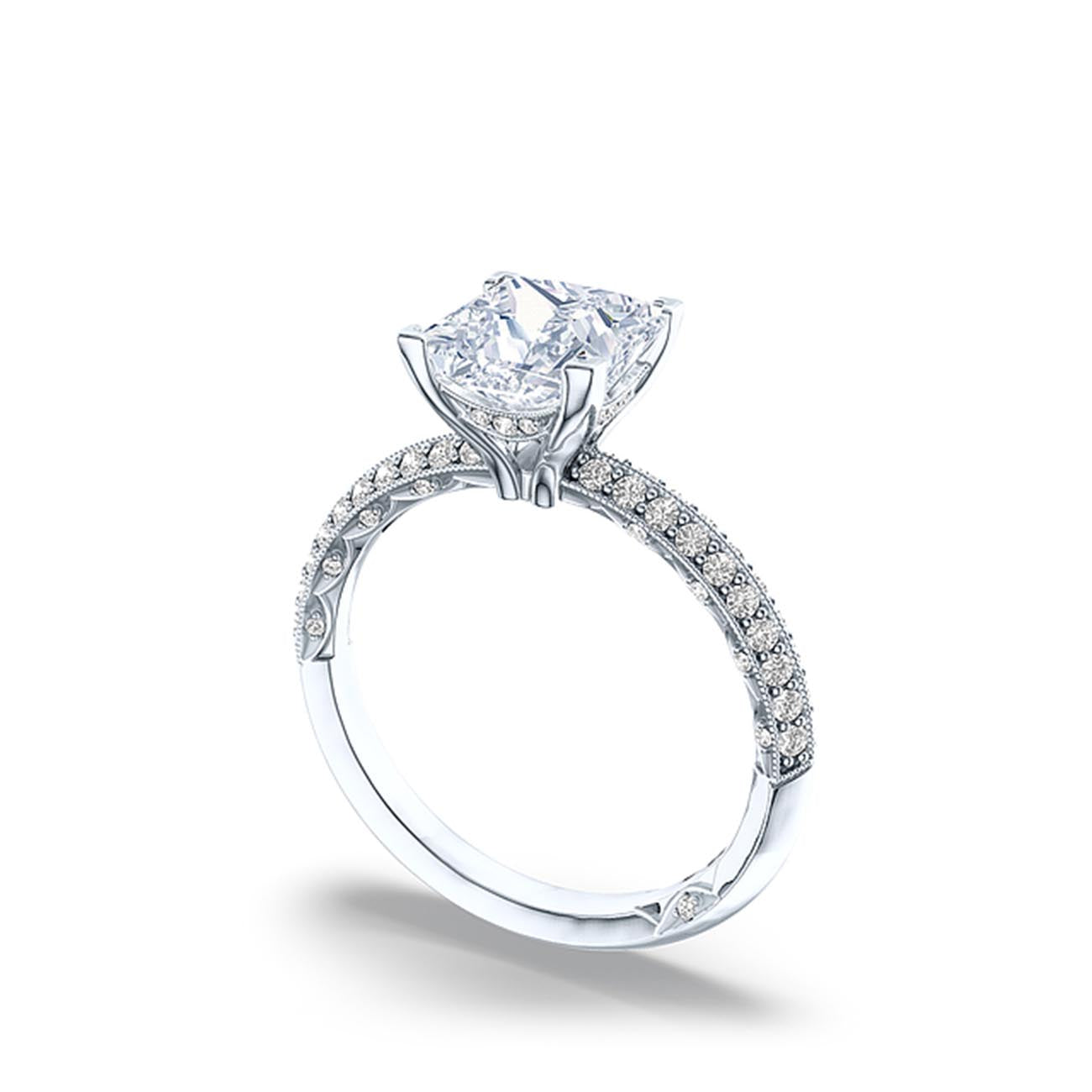 Tacori Sculpted Crescent Princess Pavé Ring