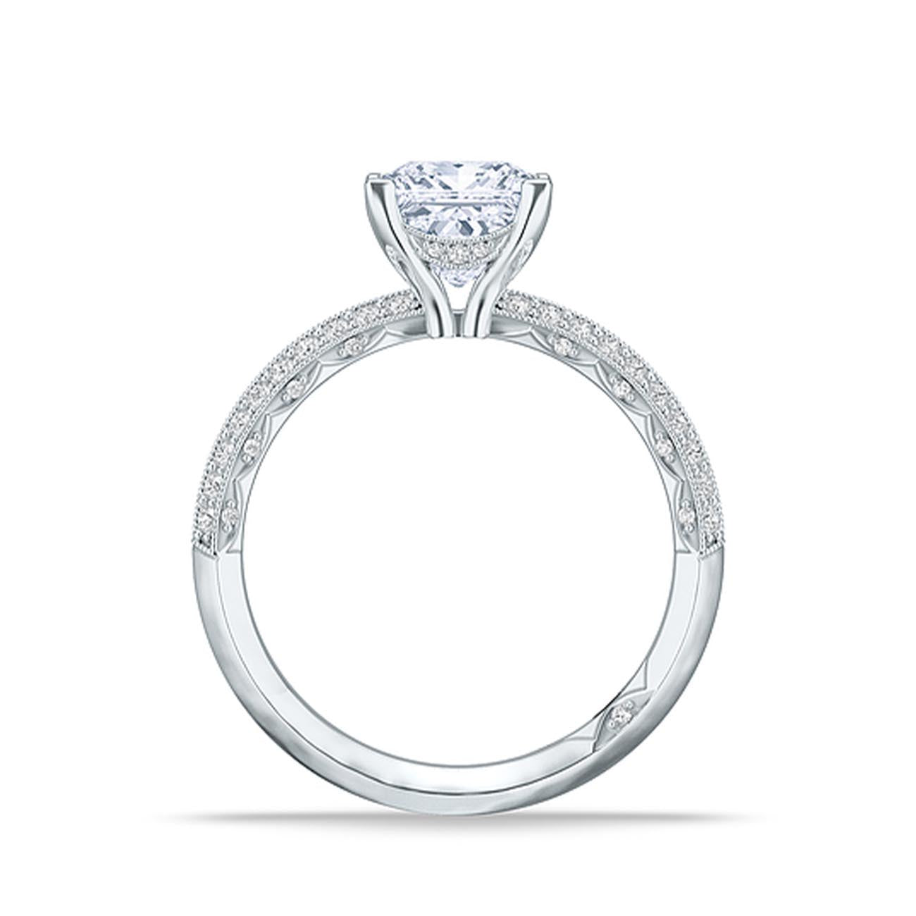 Tacori Sculpted Crescent Princess Pavé Ring