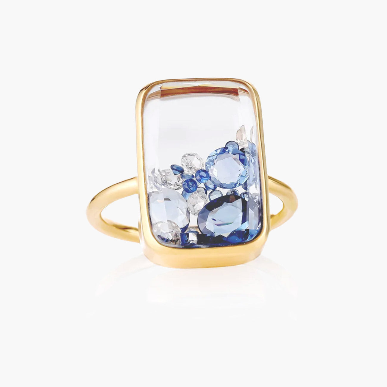 Moritz Glik Ten Fourteen Sapphire and Diamond Ring