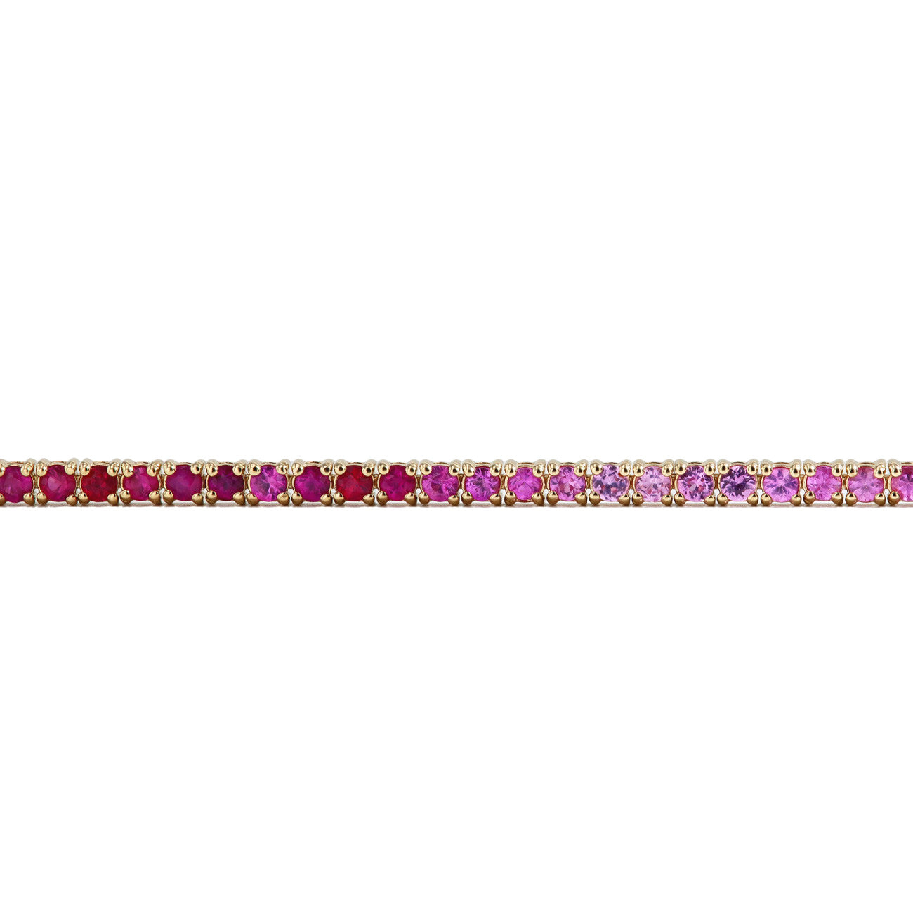 Private Label Pink Sapphire Ombre Tennis Bracelet