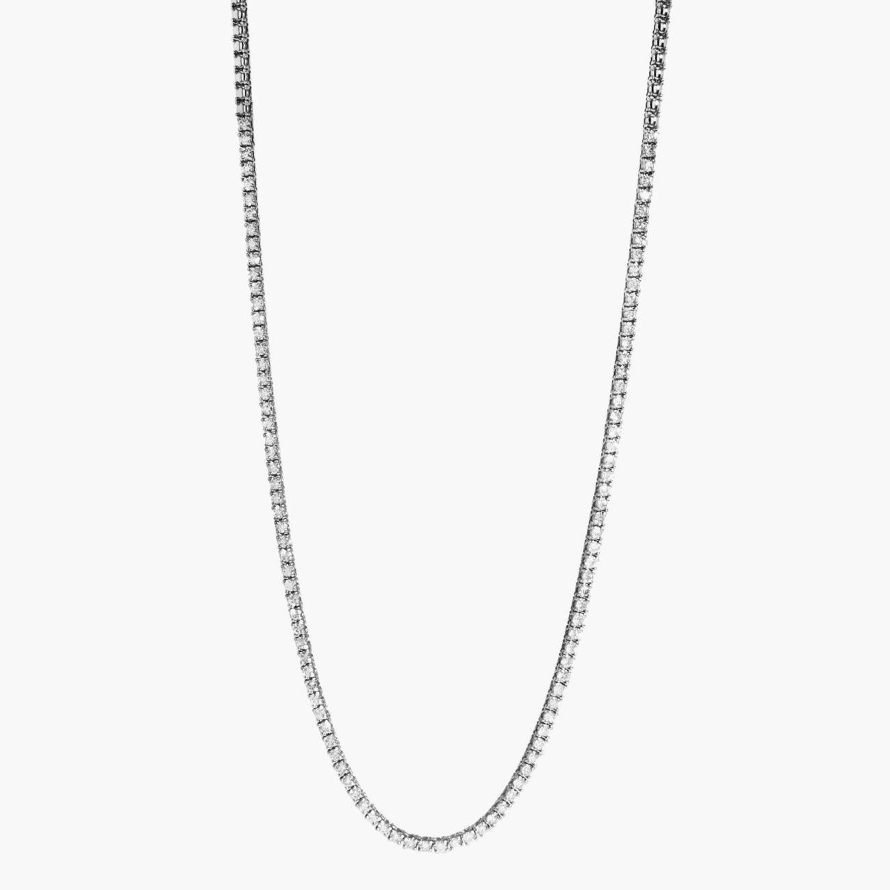 3 Carat Halfway Diamond Tennis Necklace