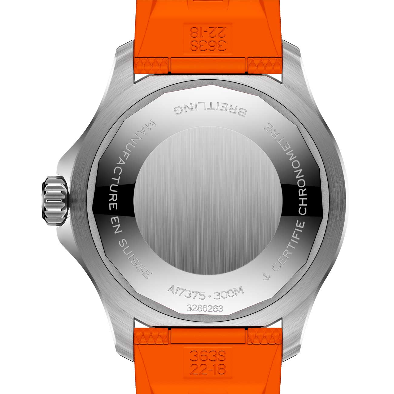 Breitling Superocean Automatic 42 Rainbow Dial on Orange Rubber Strap - 42mm