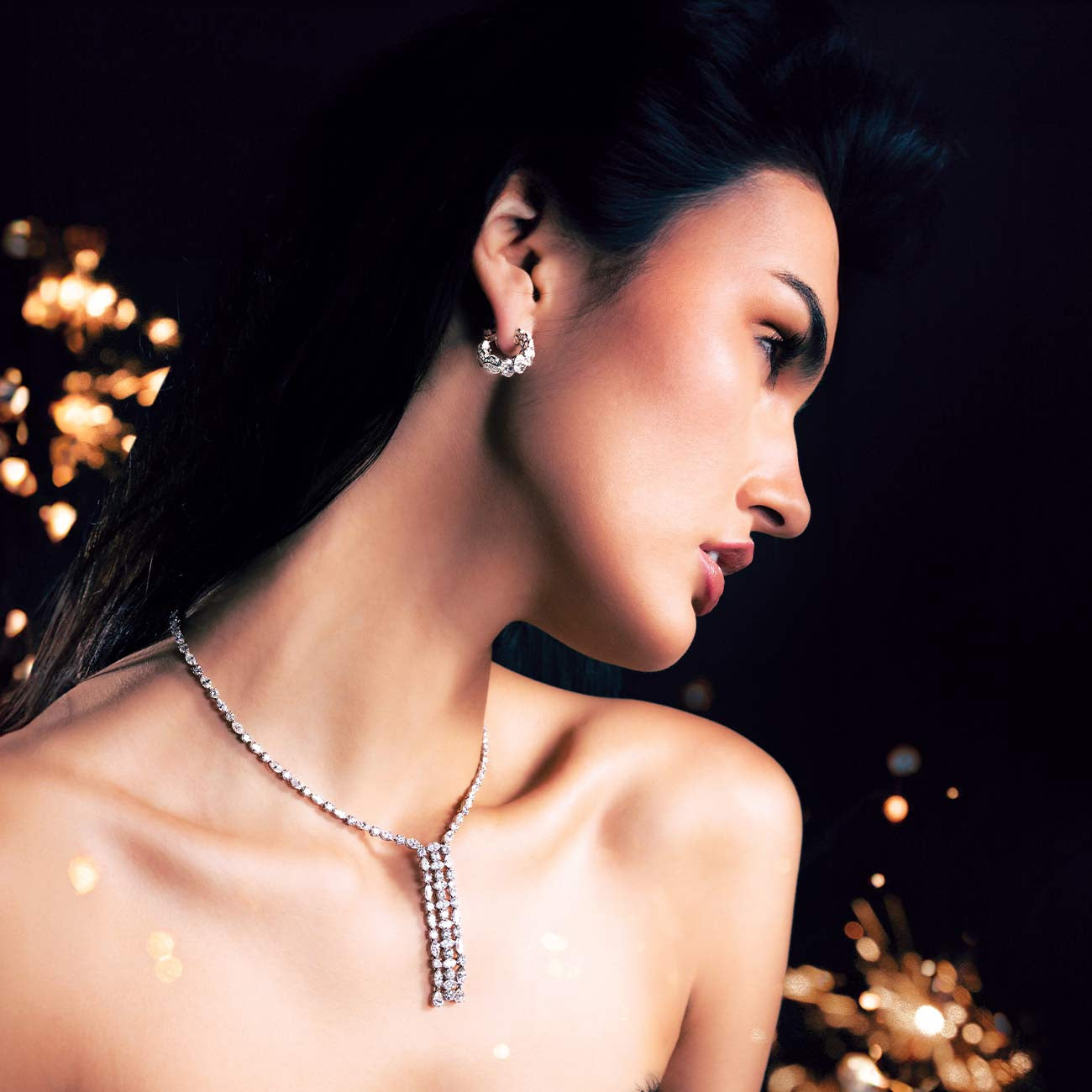 9 Carat Oval Diamond In-and-Out Hoop Earrings