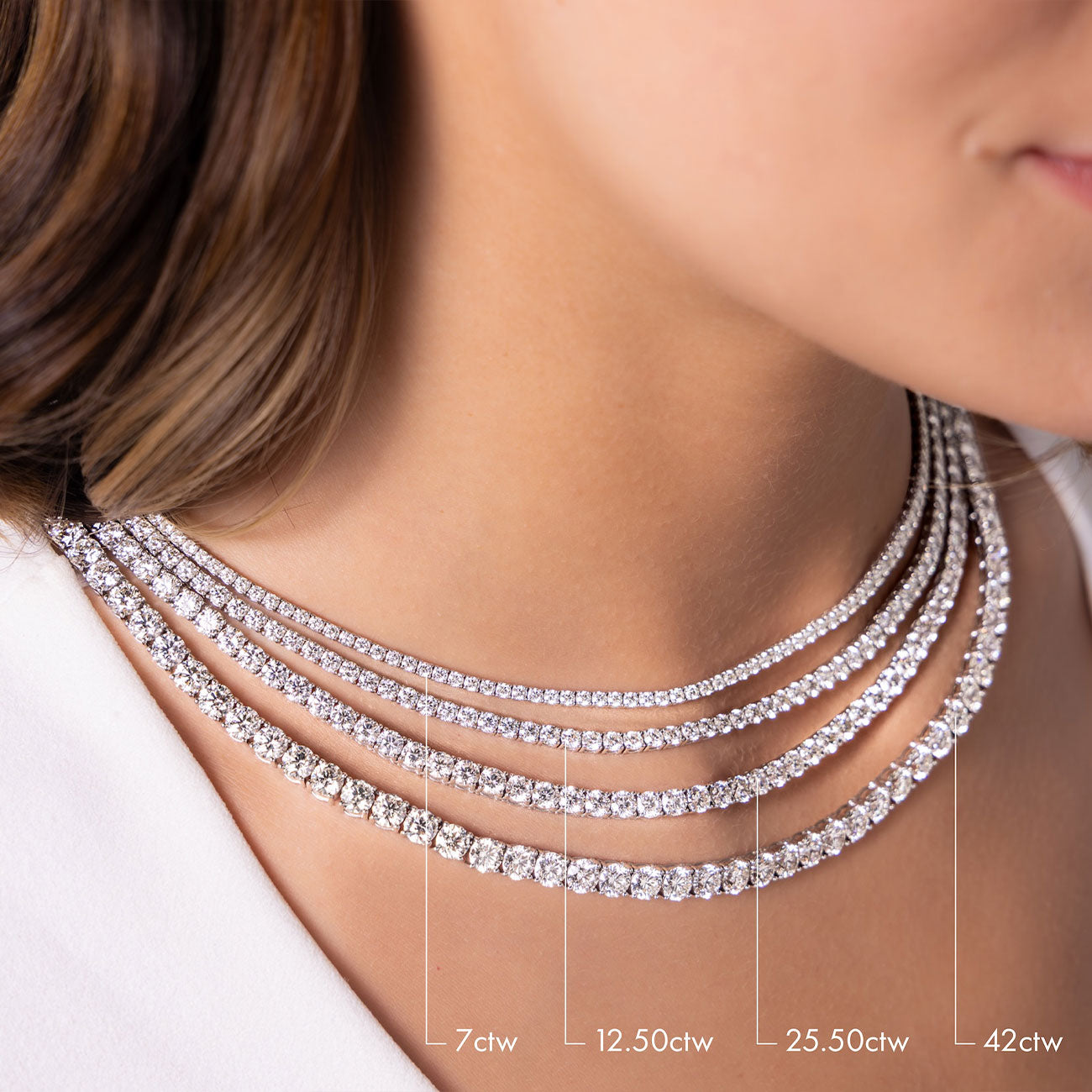 12 Carat Diamond Tennis Necklace