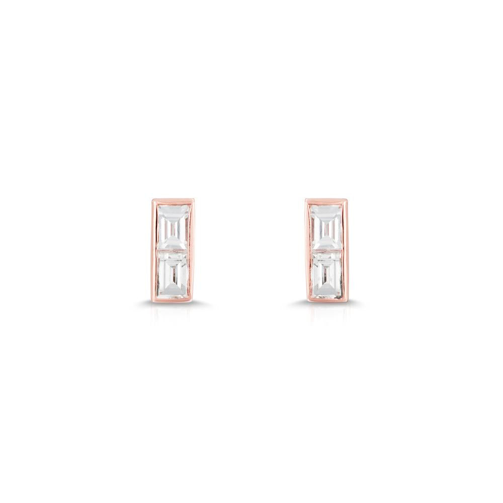 Carbon & Hyde Tribeca Baguette Stud Earrings