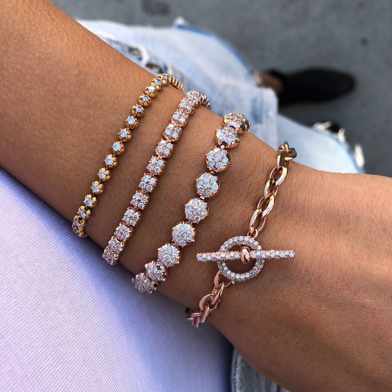 Carbon & Hyde Trilogy Diamond Tennis Bracelet