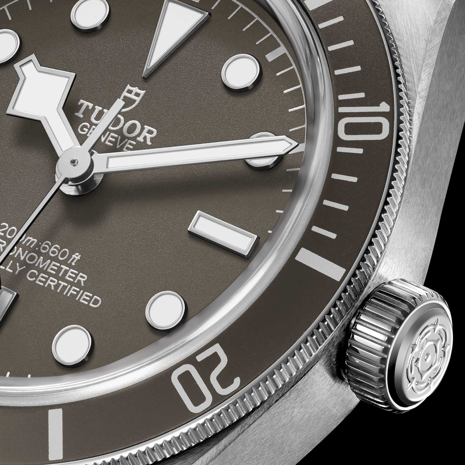 TUDOR Black Bay 58 925 with 39mm Silver Case and Taupe Fabric Strap
