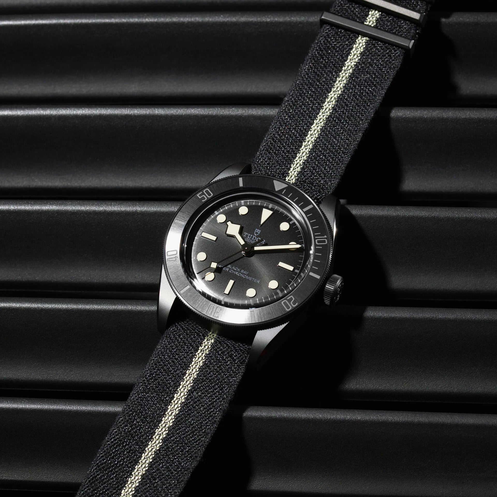 TUDOR Black Bay Ceramic with 41mm Ceramic Case and Hybrid Leather And Rubber Strap
