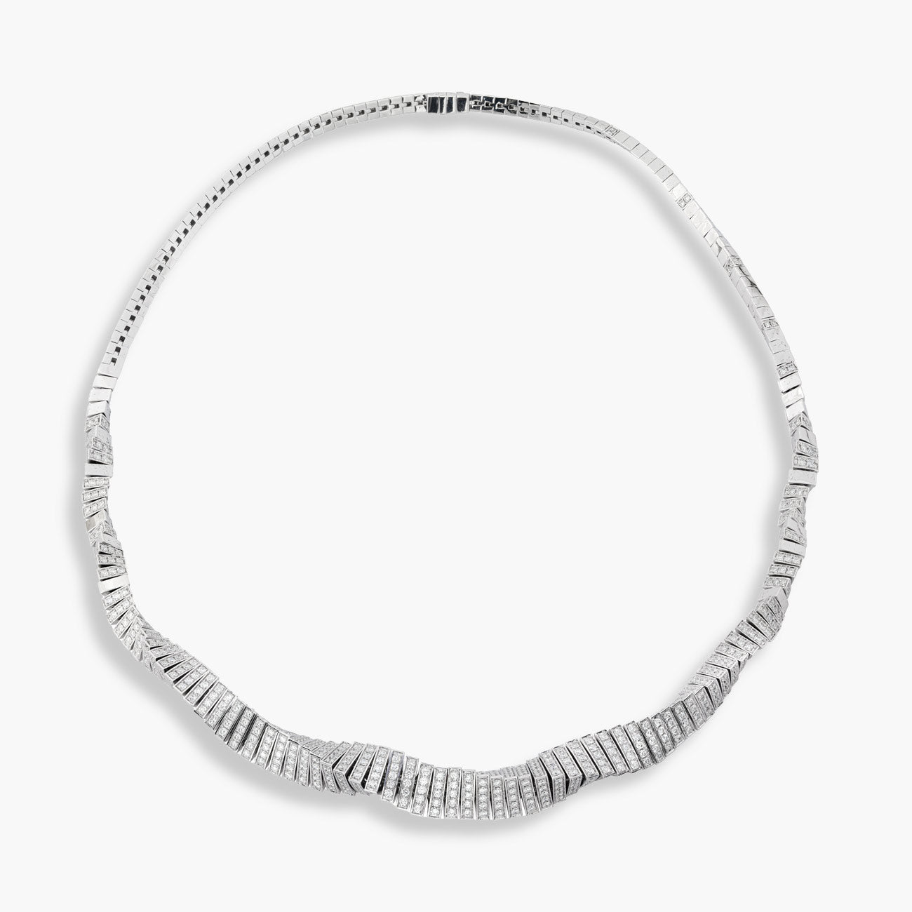 Private Label Triangle Twist Diamond Necklace