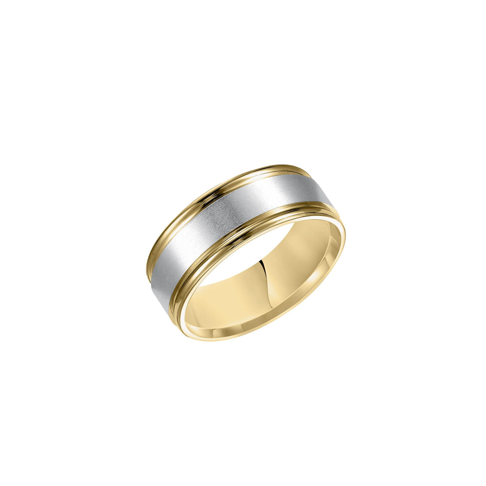 8.00mm Two-Tone Gold Men's Wedding Band
