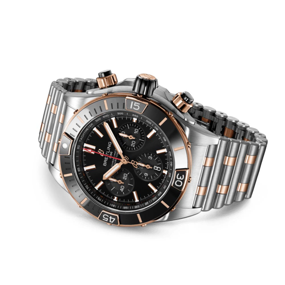 Breitling Two-Tone Black Super Chronomat B01 - 44mm