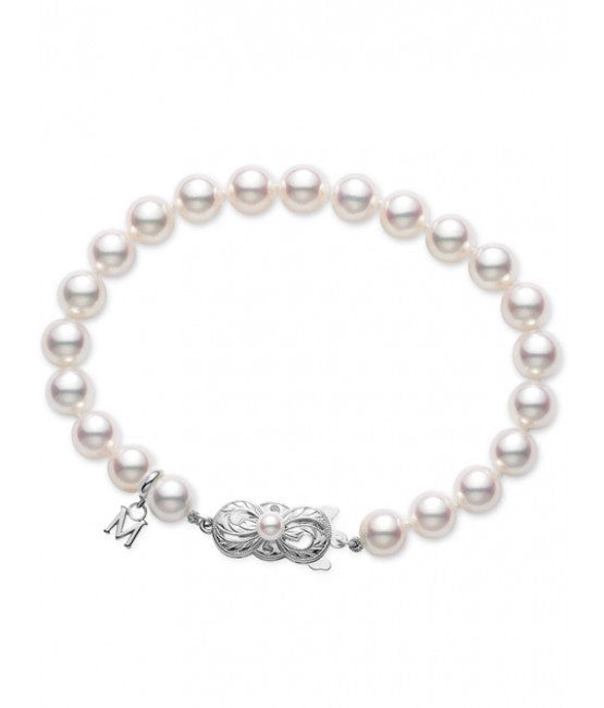 Mikimoto White Gold Pearl Bracelet