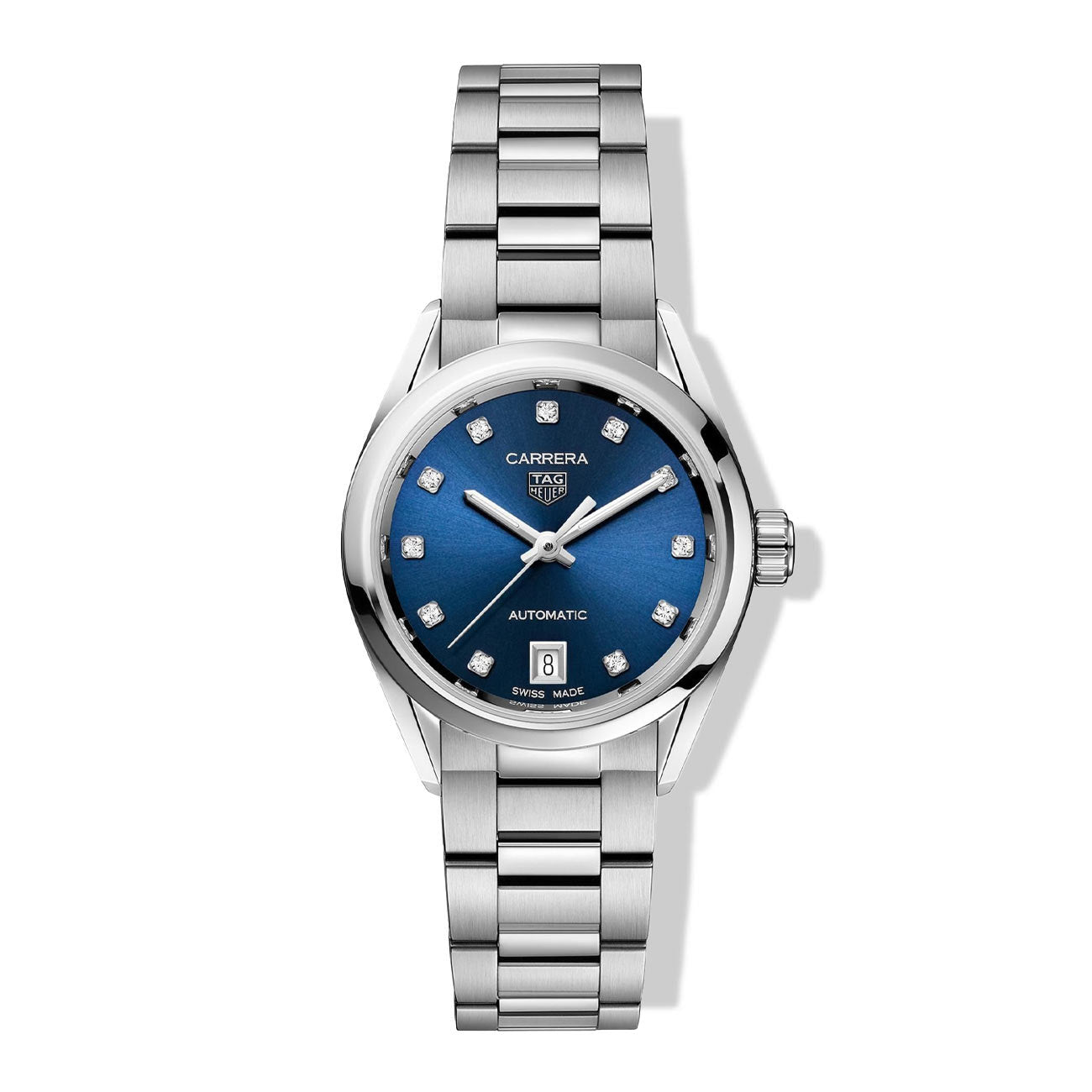 TAG Heuer Carrera Calibre 9 Three Hand Blue Diamond Dial – 29mm