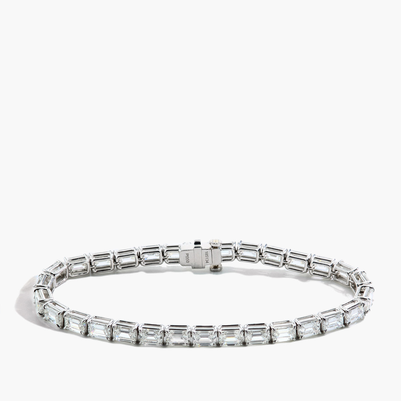 15 Carat Emerald-Cut Diamond Tennis Bracelet in Platinum